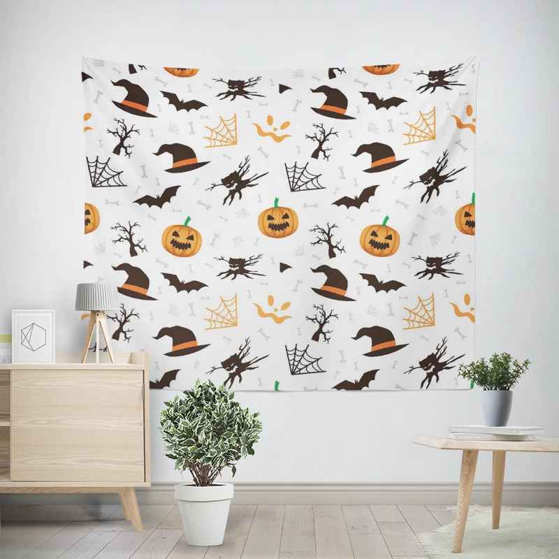 Decorazioni per la casa modern room decor items arazzo da parete camera da letto estetica wall art large fabric tapestrys Halloween autunno funny