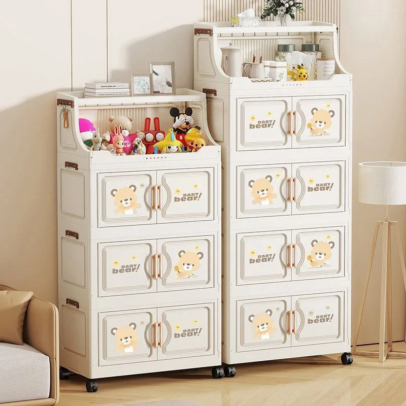 

Thickened non installation transparent drawer storage cabinet multi-layer plastic bedroom bedside table living room snack kitc