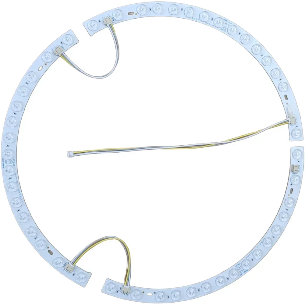 Curved LED Strip 38cm Curved Fan Light LED Strip Three-Color Changing Magnetic Mount 36W For 38cm Diameter Fan Lights