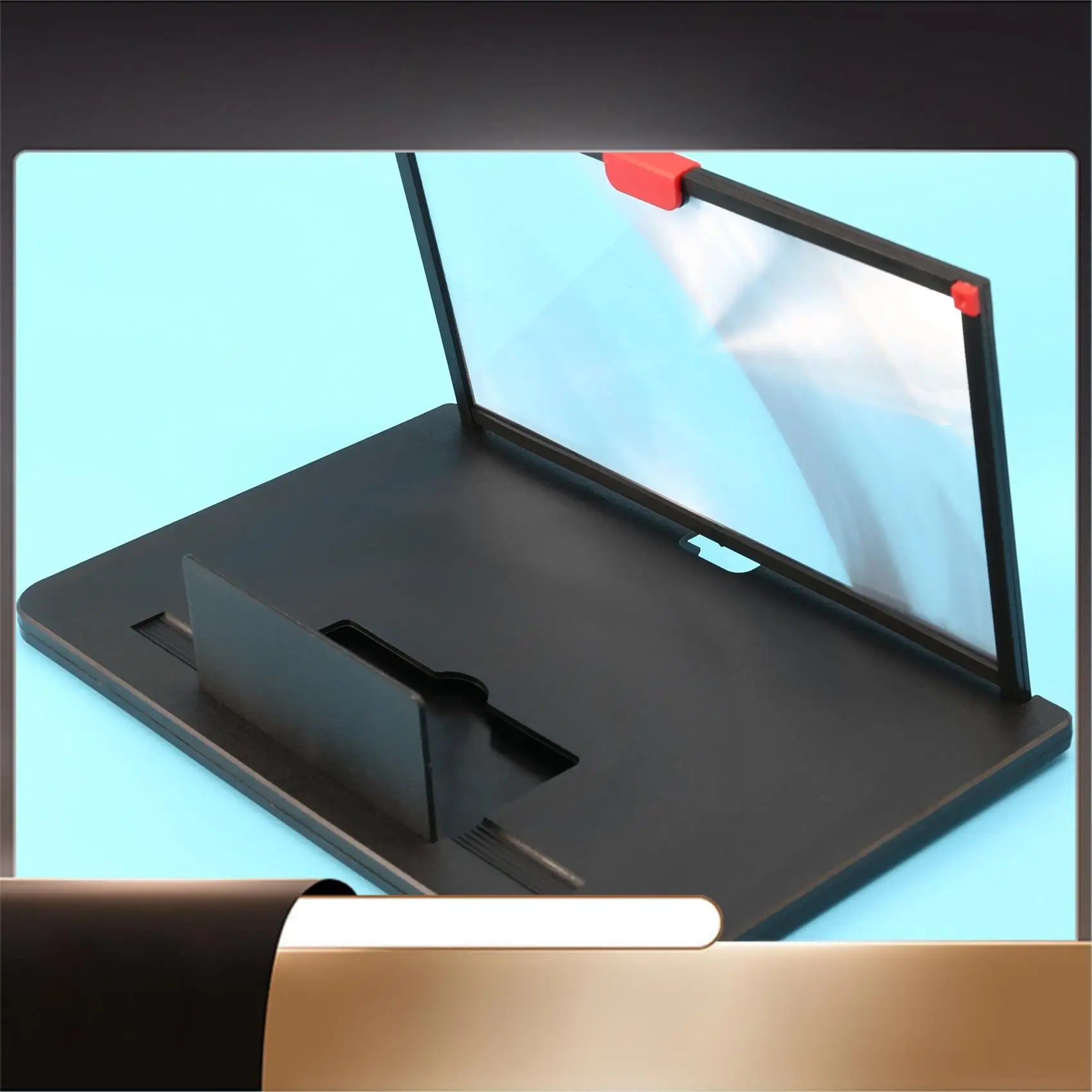 

Лупа для экрана мобильного телефона, 12-дюймовый 3D HD-видеоусилитель, подставка, кронштейн с киноиграми, складной настольный держатель-N35R