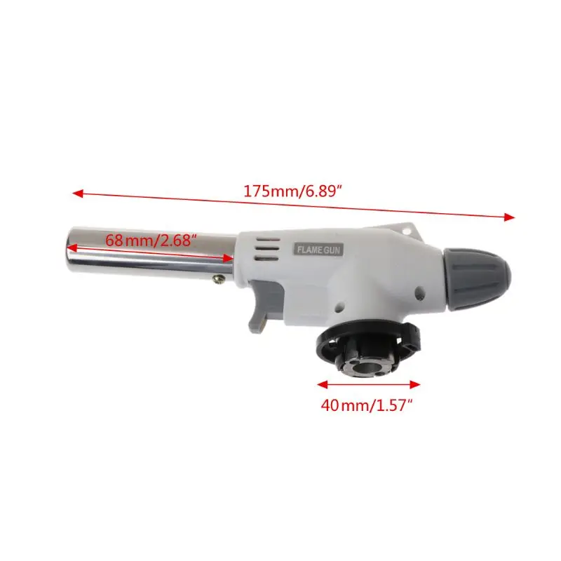 Butane Torch Kitchen Blow Torch 360° 1350℃ for Creme Brulee BBQ Baking Professional Family Cooks Durable Wind Proof