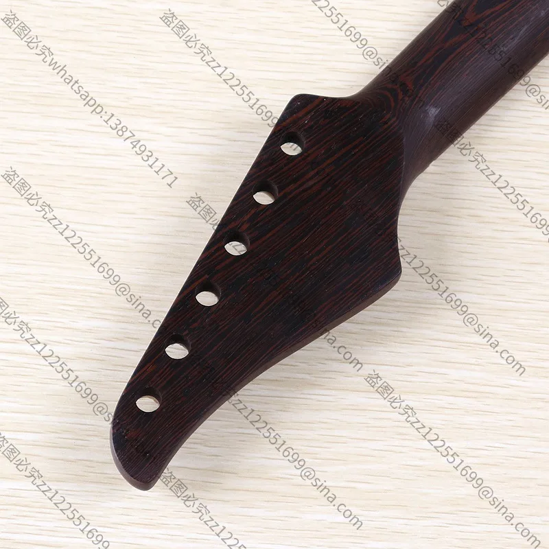 

Suitable for Chicken Wing Wood Leaf Handle Neck SR Head 24 Frets 5.6 Wide Guitar Neck Assembly DIY Electric Guitar Accessories