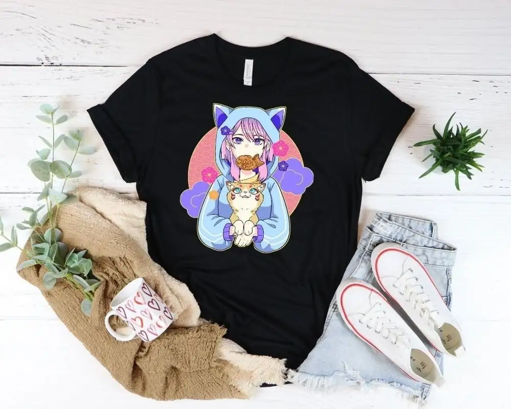 Asocial Kawaii Japanese Anime Cat Lover Pastel Waifu Fangirl Aesthetic Vaporwave Otaku Cosplay T Shirt Sweater