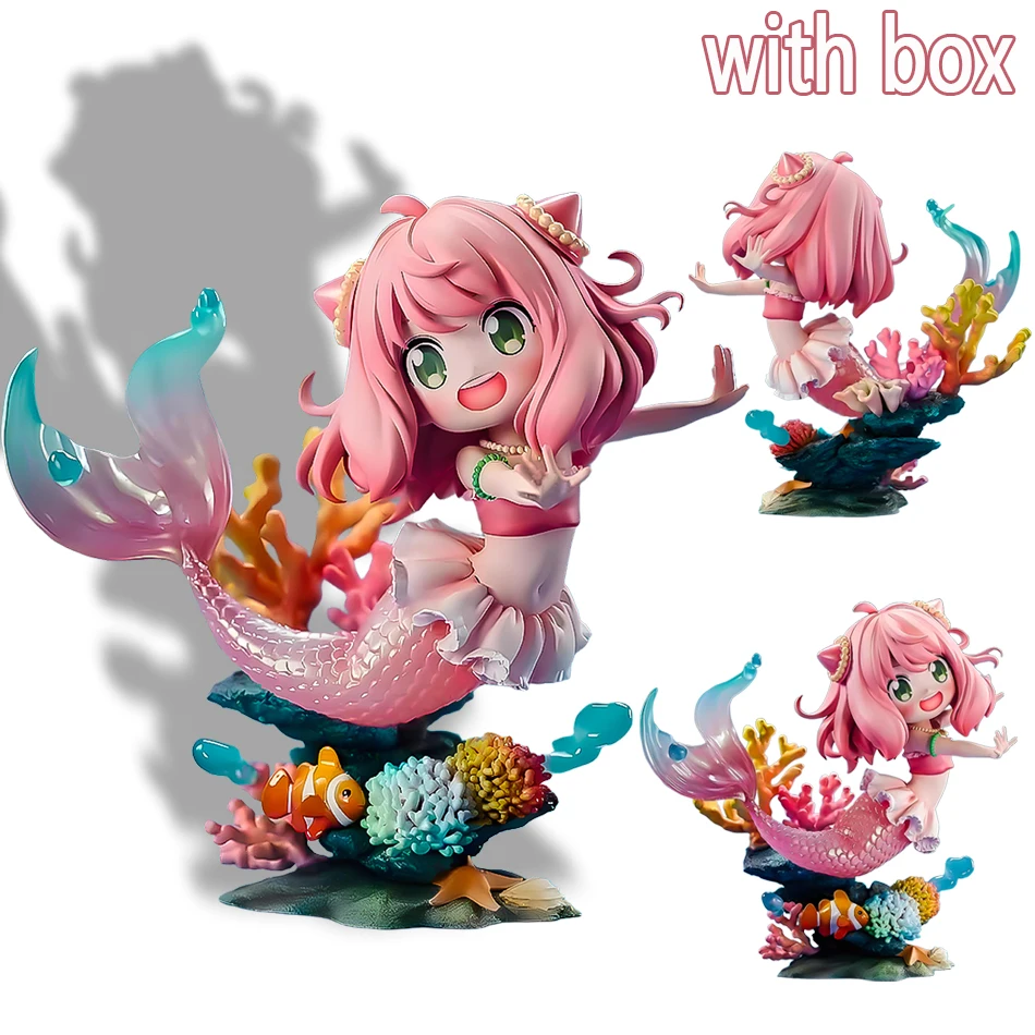 13cm Anime Anya Forger Figur Cosplay Meerjungfrau Anime-Zubehör PVC-Modell Statue Sammlerstück Deko-Ornamente Kindergeschenk Spielzeug