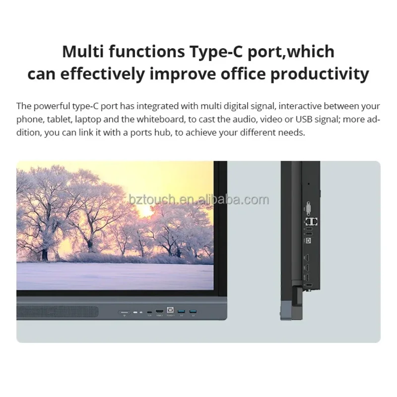 55 65 pollici 4K multimediale tutto in un PC touch screen mobile Smart Board 75 Lavagna interattiva da 85 pollici