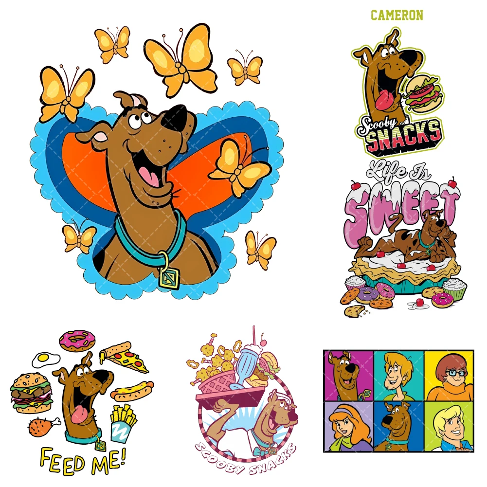 

Hot Sale Cartoon Dog Designs Iron On Heat Transfer Stickers For Clothe DTF Pinted Vinyl Thermal Appliques Washable T-Shirt Patch