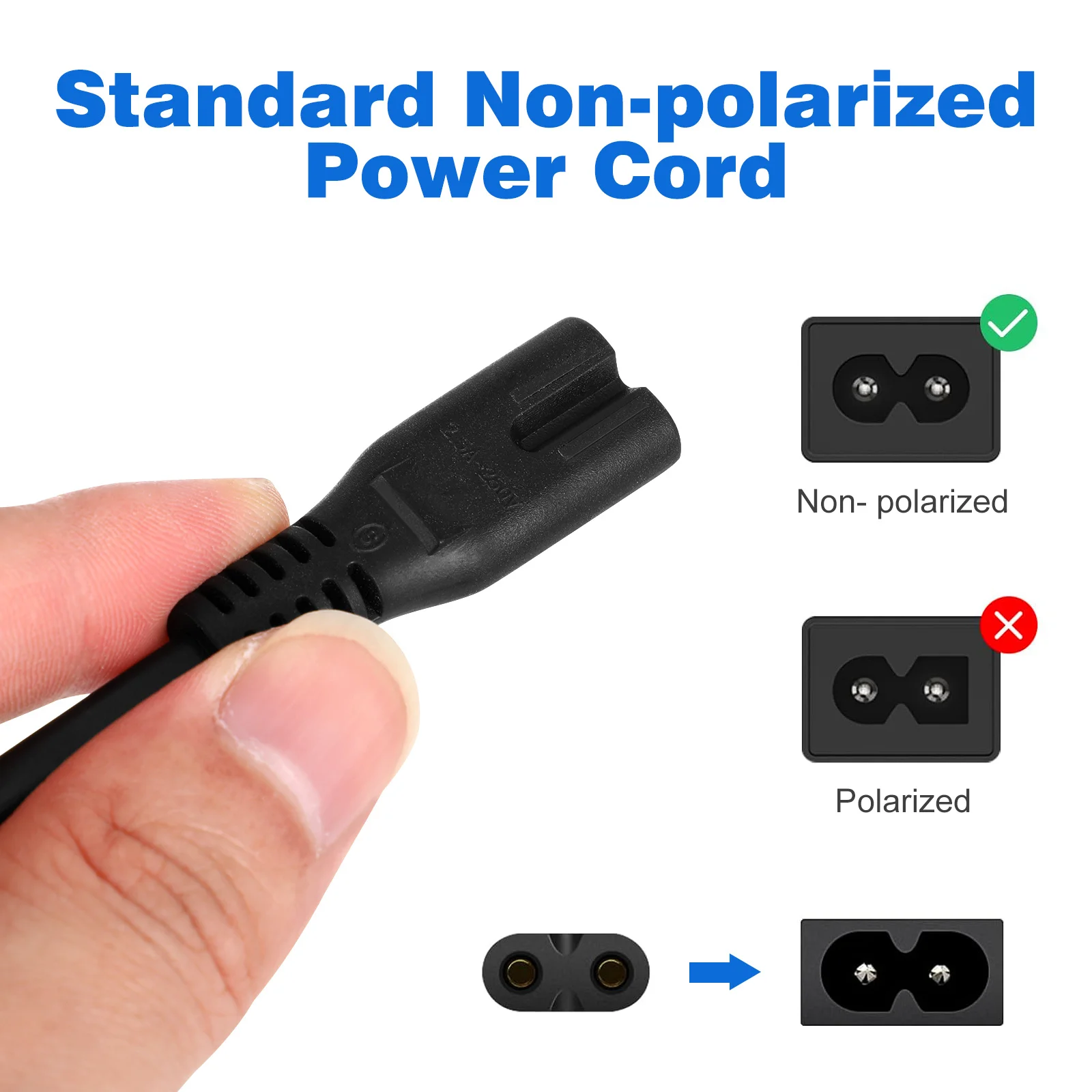 

10Pcs 2 Prong Ac Power Cord Replacement Cable for Lamp Appliance Copper Wire Durable 2-Prong Power Radio Cable