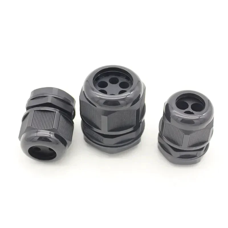 5 Pcs IP68 Waterproof Multi-Hole Nylon Cable Gland - 2/3 Hole Metric Plastic Inserts Plug for Electrical