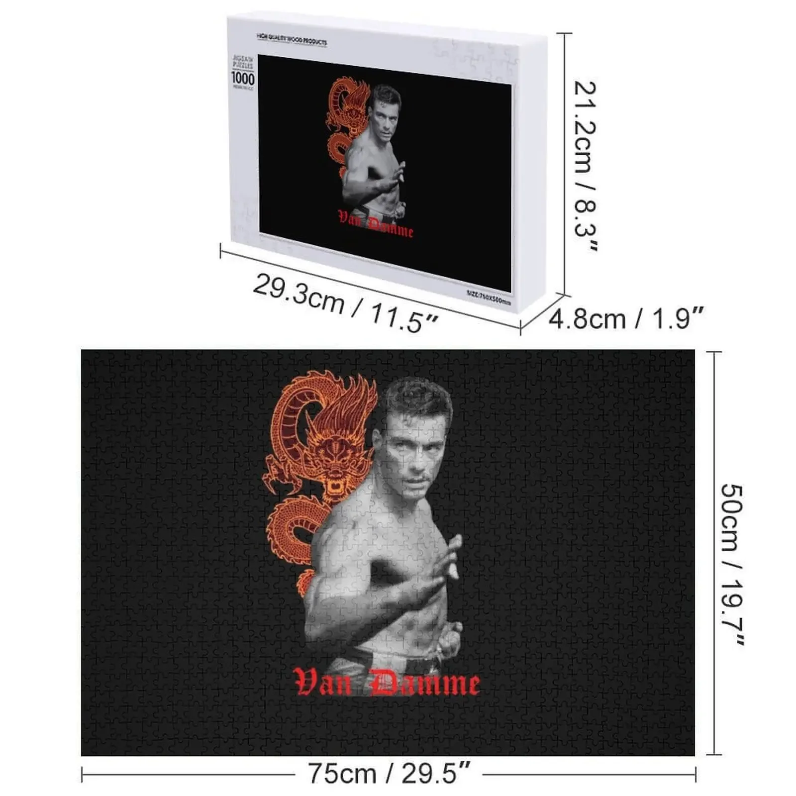 Jean Claude Van Damme - The greatest of them all Jigsaw Puzzle Photo Toddler Toys Personalized Gifts Puzzle