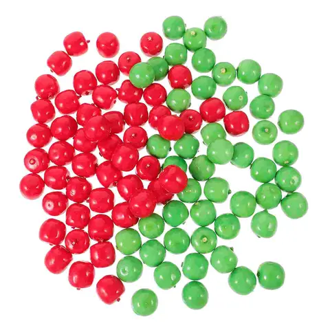 100 Pcs 시뮬레이션 디스플레이 사과 모델 크리스마스 장식 가짜 장식 쇼케이스 야외 폼 소품 과일