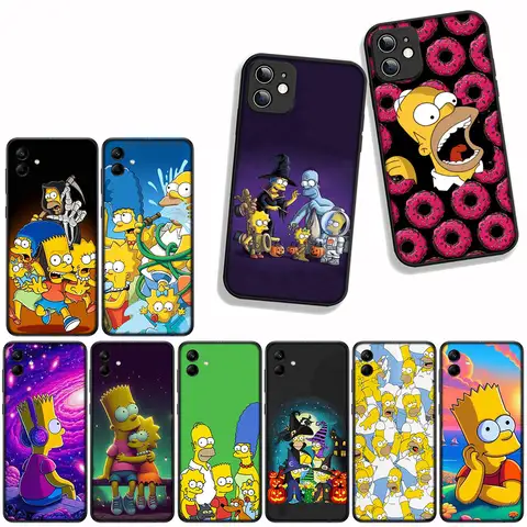Funda de Teléfono con Diseño de Bart de Los Simpson para Apple iPhone 17 16 15 11 Pro XS Max XR 6 7 8 Plus + SE 2020 5 16E, Carcasa Suave
