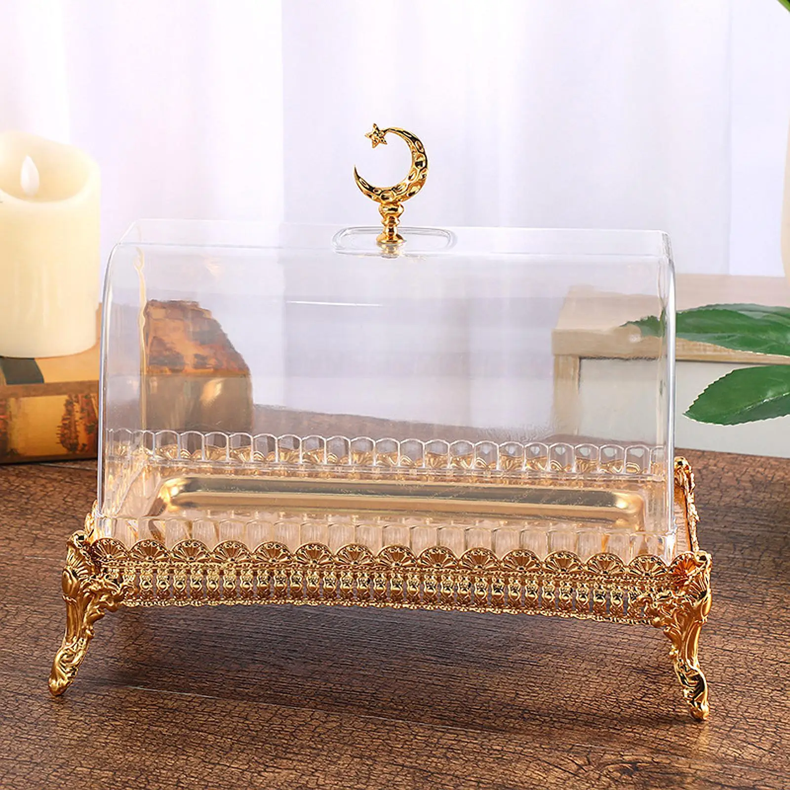 

Butter Dish Cookies Decorative Moon Decor Candy Display Cheese Platter Food Tray for Chocolate Snack Fruit Pastries Anniversary