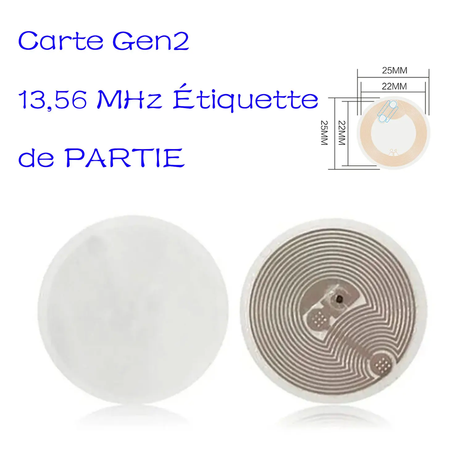 Puce intelligente RFID réinscriptible CUID Gen2, étiquette électronique 25MM, autocollant 13.56Mhz 1K S50 0, jeton modifiable du secteur, clé Clone NFC