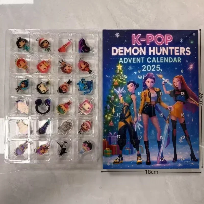 @@ Estilo caliente Demon Hunter adorno de árbol de Navidad estilo Kpop caja ciega de Adviento Linda decoración gótica de vacaciones para adolescentes y mujeres regalo