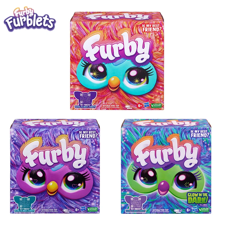 

Furby Glow in The Dark Galaxy Edition Интерактивный интеллектуальный плюшевый электронный эльф может петь голосовые активированные игрушки Новогодний подарок