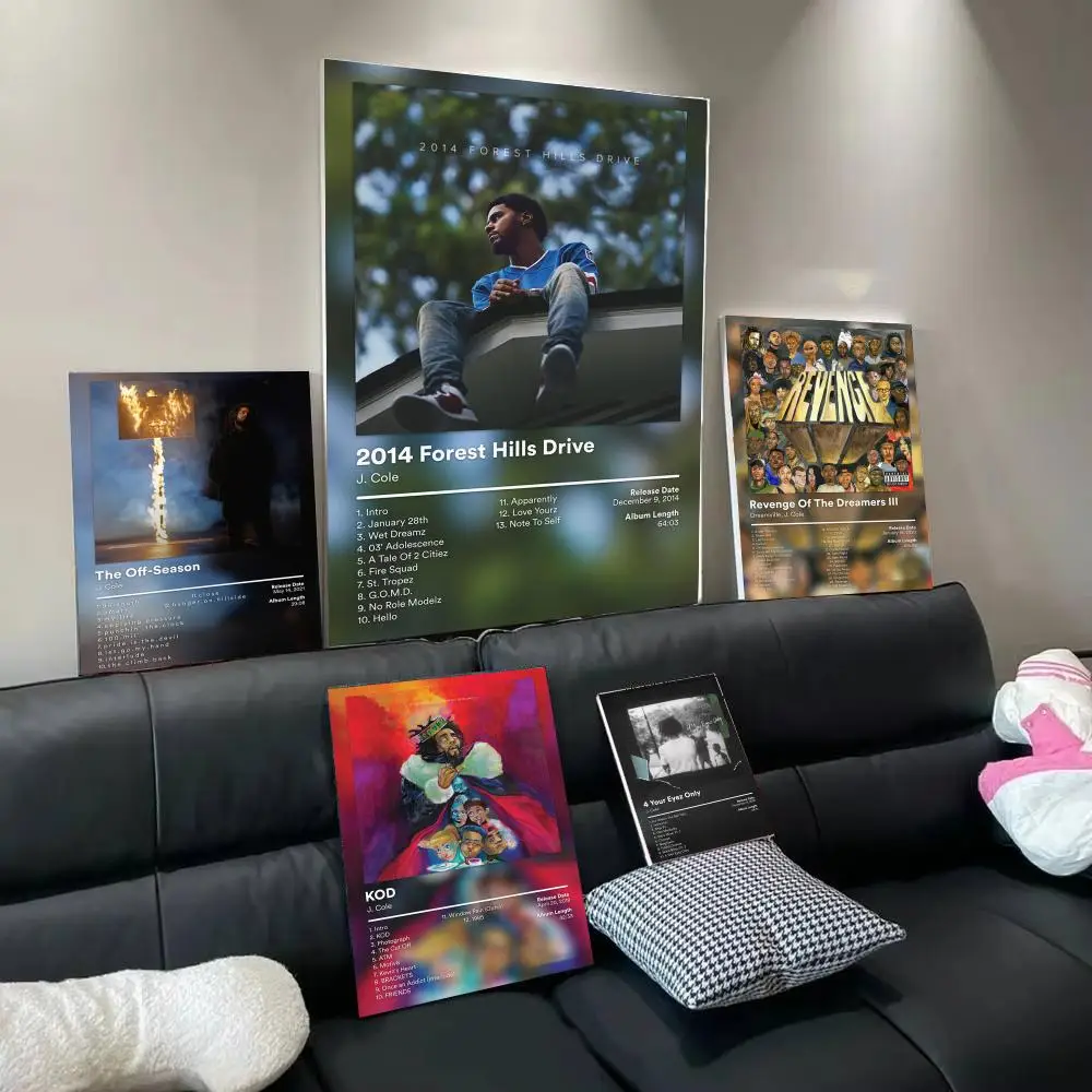 Singer J-J. Cole Music Album Poster Modern Aesthetic Wall Art Print Minimalist Bedroom Living Room Home Decor Gift