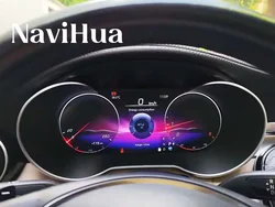 NaviHua 12.3 Inch Car Digital Cluster For Mercedes Benz C Class W205 GLC Class X253 2016 2018 LCD Dashboard Cockpit Speedometer