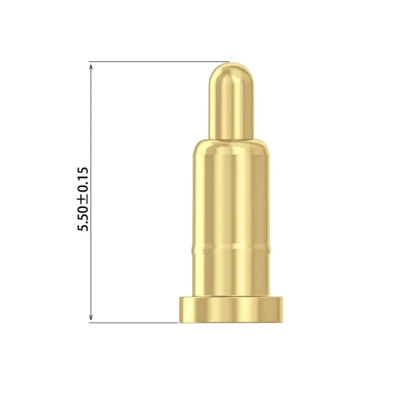 Pogopin primavera dedal h = 3.5, 4, 5, 5.5, 6.5, 7mm remendo cobre banhado a ouro sonda de carregamento conector dedal de alta corrente