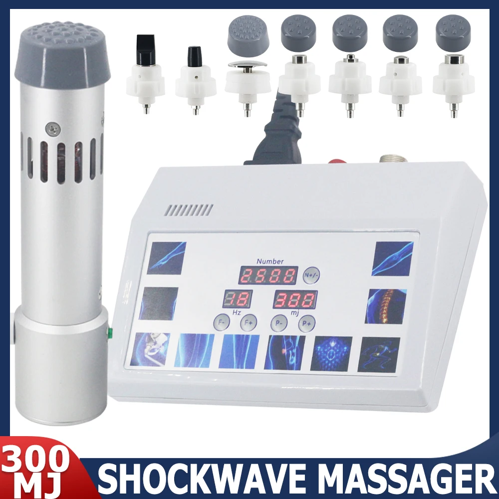 

300MJ Professional Shock Wave Therapy Machine New Handle For ED Treatment And Knee Pain Relief Physiotherapy Shockwave Massager