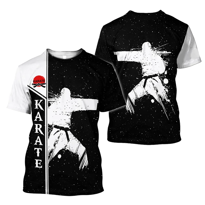 New 3D Taekwondo Karate Boxing Printing T Shirt Martial Art Wushu Graphic Tee Shirts For Men Kid Cool Hip Hop Clothing Tops Tee