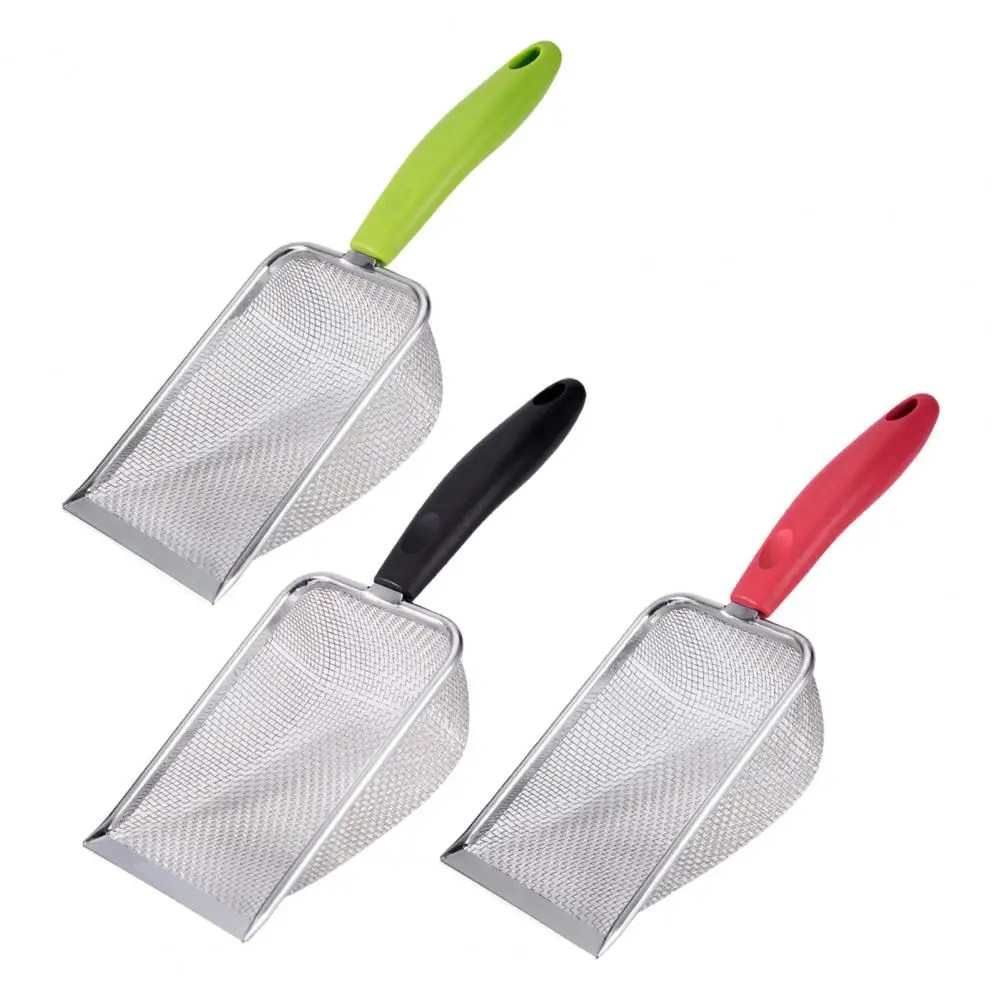 Cat Litter Shovel Hollow Out Grip Fast Leak Small Holes Multifunctional Shovel Sand Hanging Hole Tray Shovel Cat Cleaning