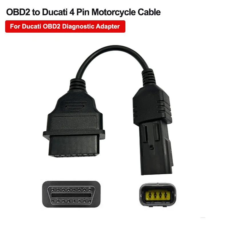 

For Ducati 4 Pin OBD Motorcycle Cable 16Pin OBD2 to 4Pin Plug Diagnostic Connector Cable for Ducati Motorcycle Accessories