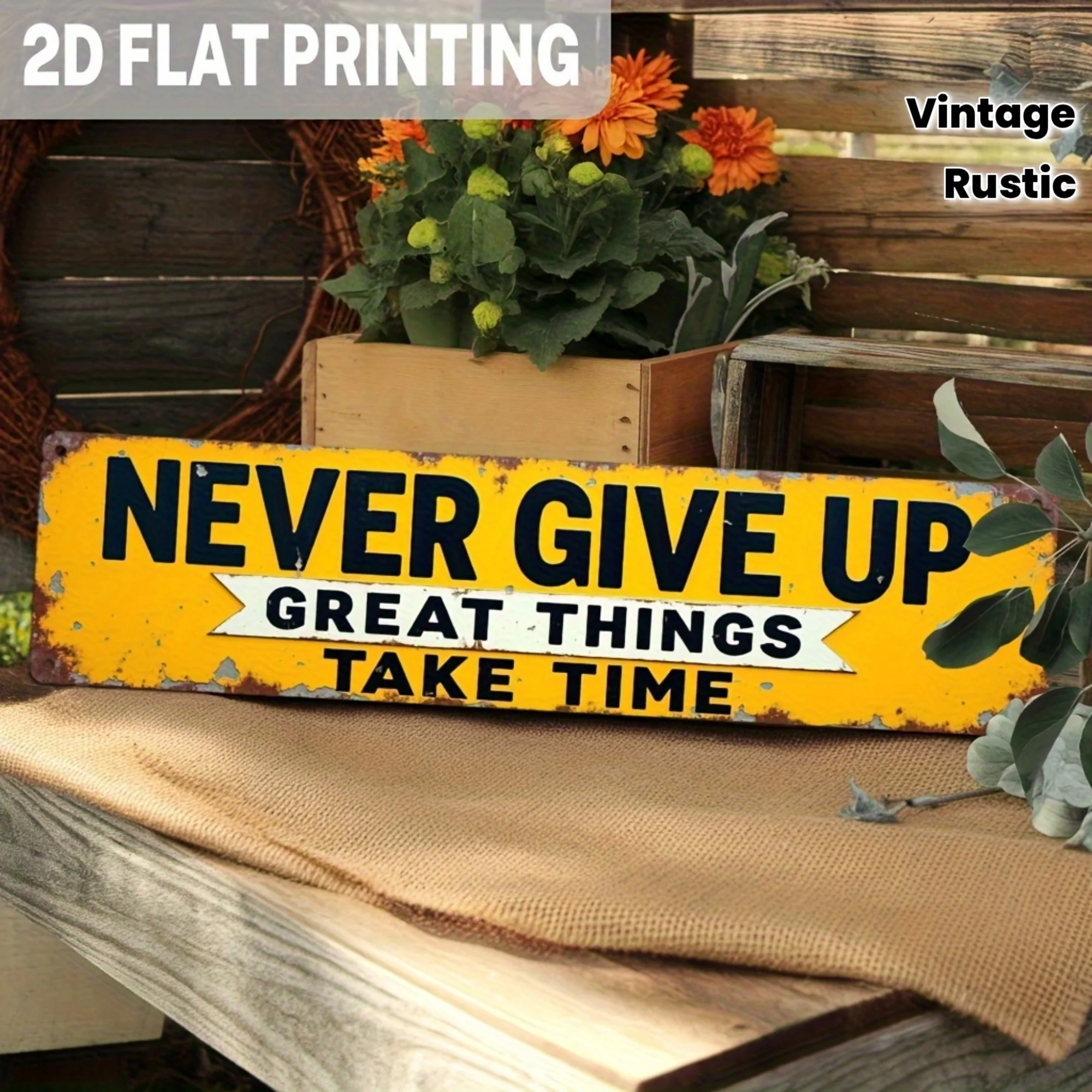 2D Flat, 1pc Vintage Wall Decor - 