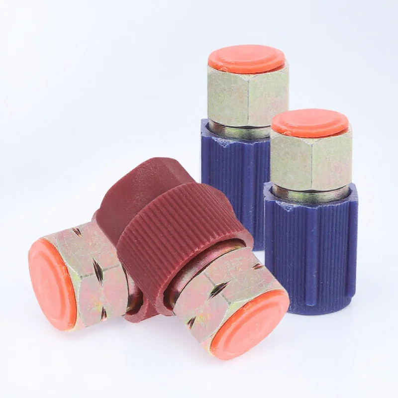 

4Pcs Car Adapter Quick Disconnect Retrofit Kit High Low Side Charging Port R134a Conversion Fitting Recharge Kit