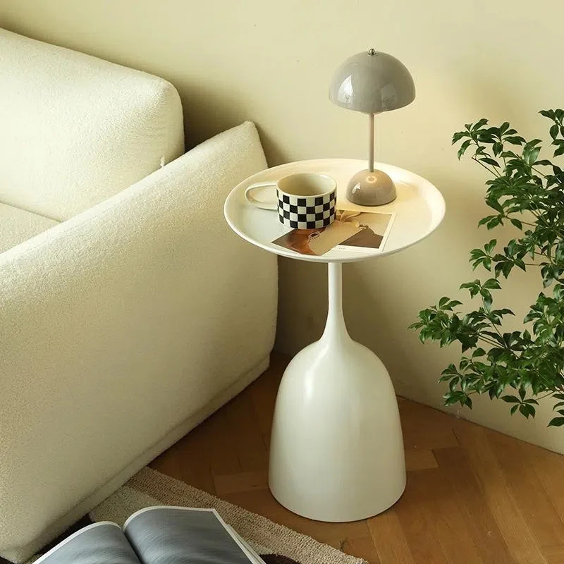 

Nordic Household Sofa Side Corner Simple Apartment Living Room Round Iron Tea Table Combination Bedroom Bedside Small Side Table