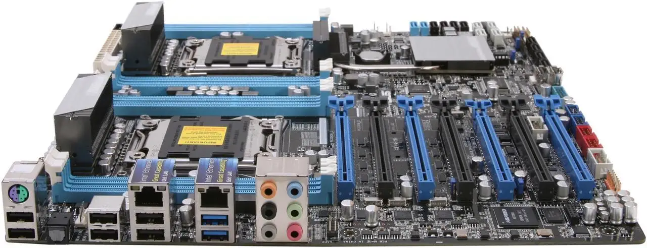    اللوحة الأم للخادم ASUS Z9PE-D8 WS LGA 2011 DDR3 Intel C602 7 × PCI-E X16 USB3.0 EEB تدعم وحدة المعالجة المركزية Intel Xeon E5-2690 E5-2600