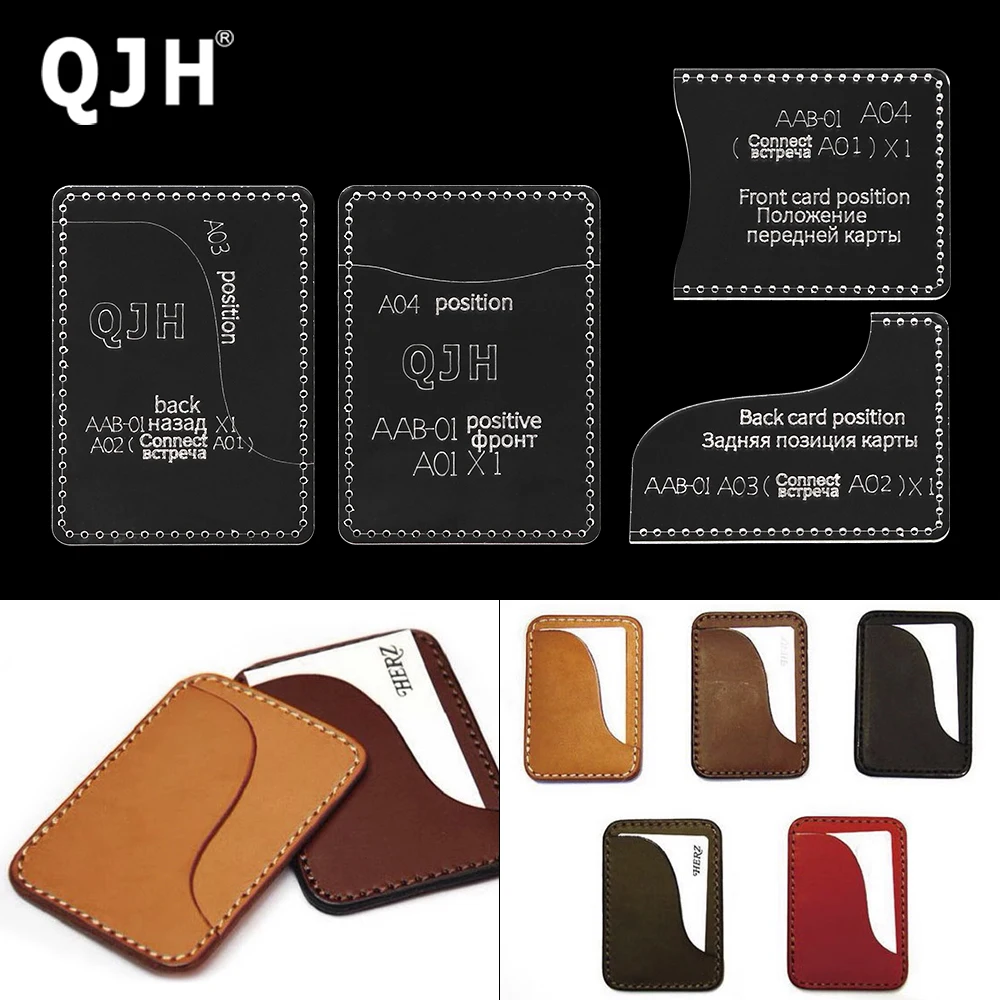 Multi-Functional Creative Card Bag Document Bag Acrylic Template DIY Leather Ccraft Template with Holes Sewing Pattern Accessori