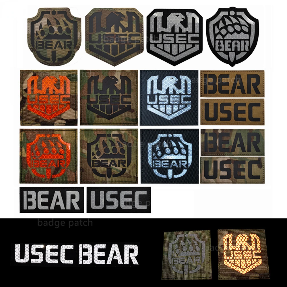 PVC Russia Flag Tactical Military Patch Russia Escape from Tarkov USEC BEAR Vest Uniforms badges Infrared Reflective IR Applique