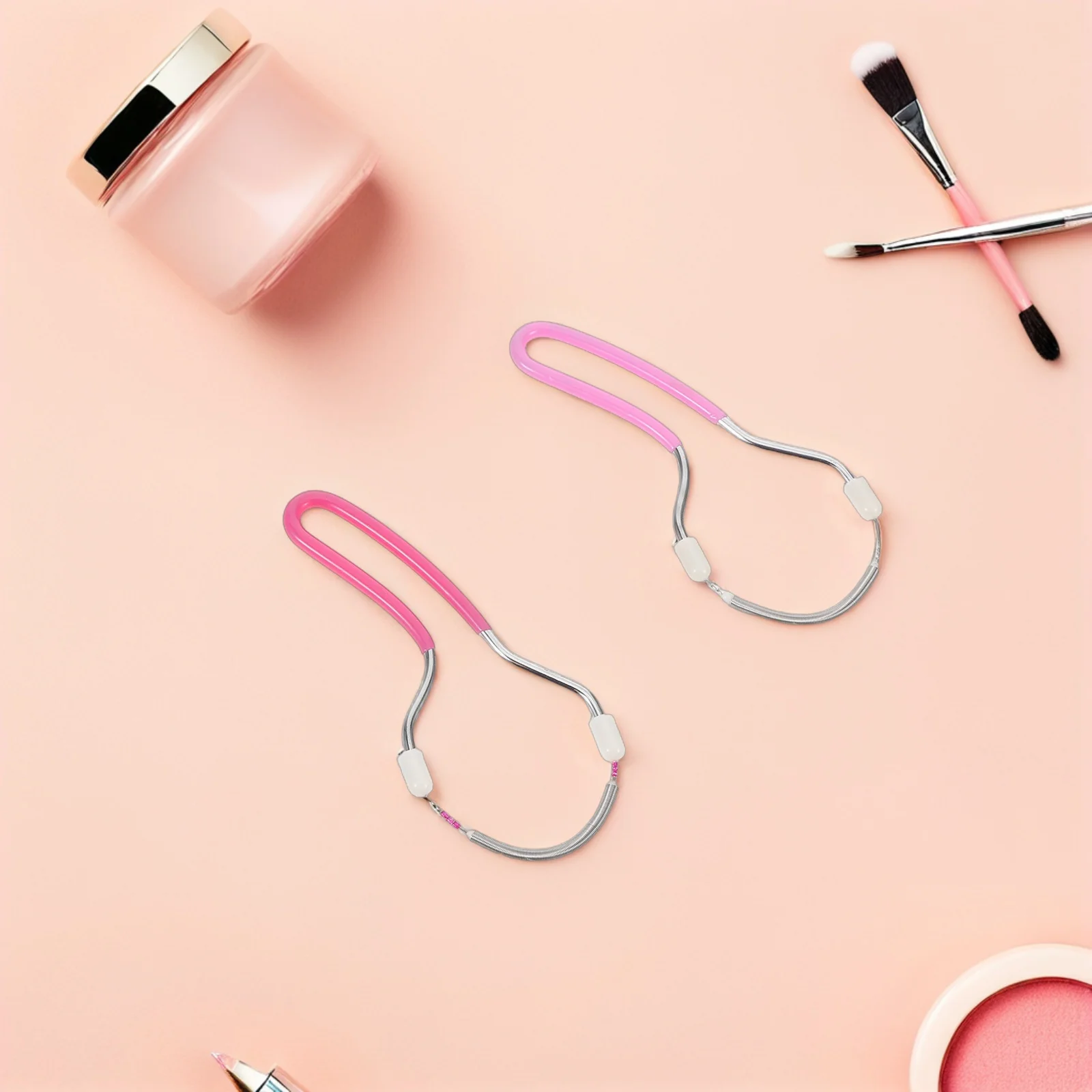 8Pcs Spring Face Epilator Stainless Steel Manual Facial Hair Removal Tool for Face Lips Chin Neck Body Precise Hair Remover