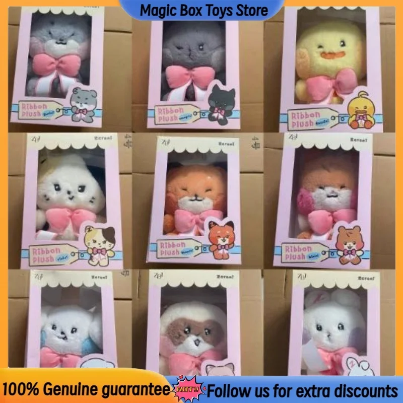 

Оригинальный плюшевый брелок-подвеска Zeroni Ribbon Pink Bow Series Zb1 в форме сердца, шарика и звезды, мерчандайзинг с персонажами Чжанхао, Ханбин, Рики