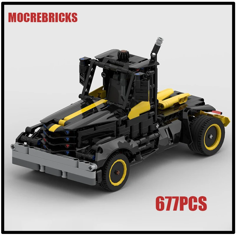 

City Engineering Cars American Truck Technology MOC Building Blocks Model Small Particle Assembled Bricks Toys Kid's Xmas Gifts