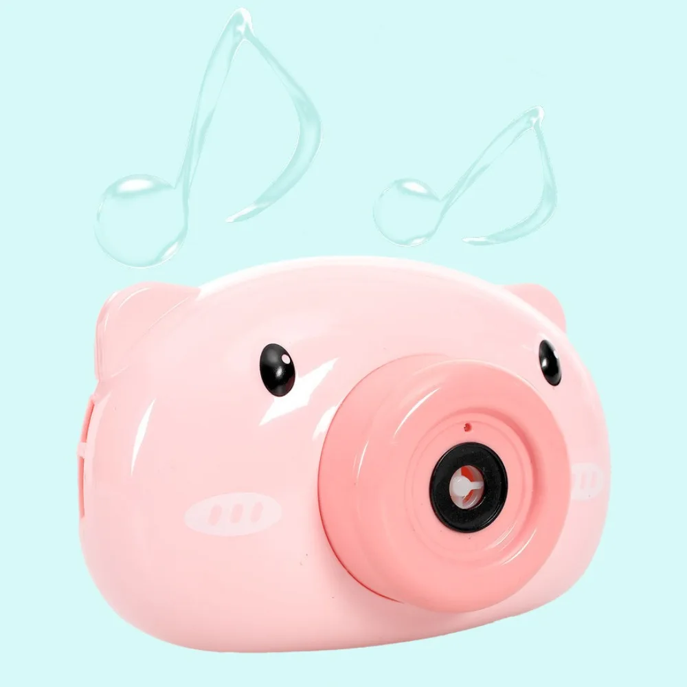 Durable Chilren Bubble Machine Cartoon Camera Shape Soap Bubble Maker Toy Automatic Pig Cartoon Bubble Blower Girls Boys