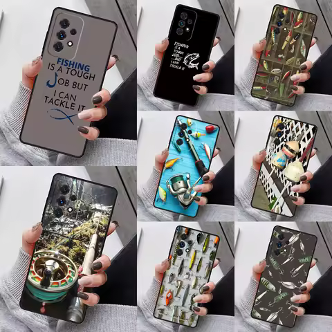 Fishing Tackle Phone Case For Samsung Galaxy S23 S21 S20 FE S24 S22 Ultra Note20 S10 S9 S8 Plus A40 A52 A12 A13 A53