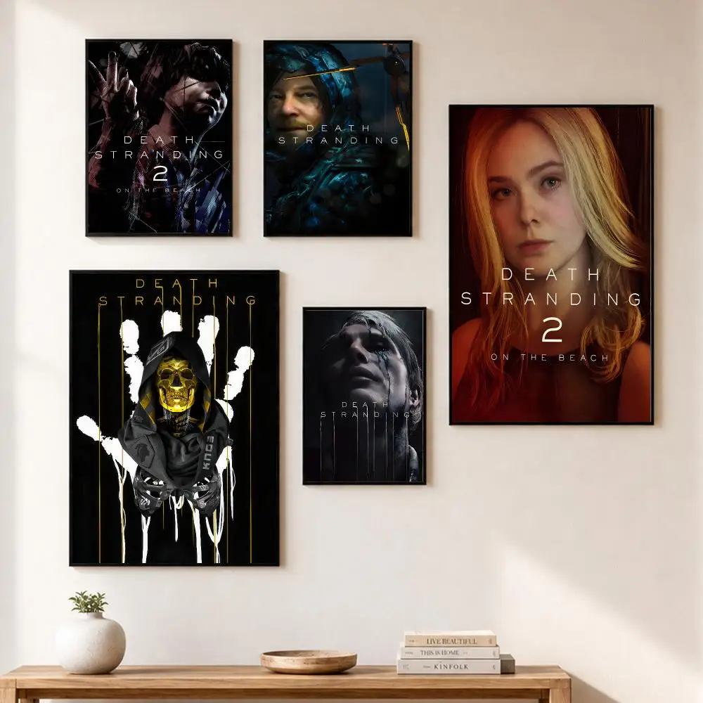 D-Death Stranding Game Poster Stickers HD Painting Self-Adhesive Art for Bedroom Living Room Home Decor Wall Decals Gift