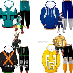 Boku No Hero Academia Midoriya Izuku Cosplay Boys Costume Hoodie Pants Anime  Cosplay Kids Halloween Clothes Child Role Play