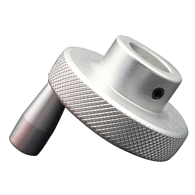 Imagem -02 - Alumínio Alloy Mini Handwheel For Lathe Roda de Mão Mecânica Cnc Lathe Product Sand Silver Peças de Equipamento de Automação