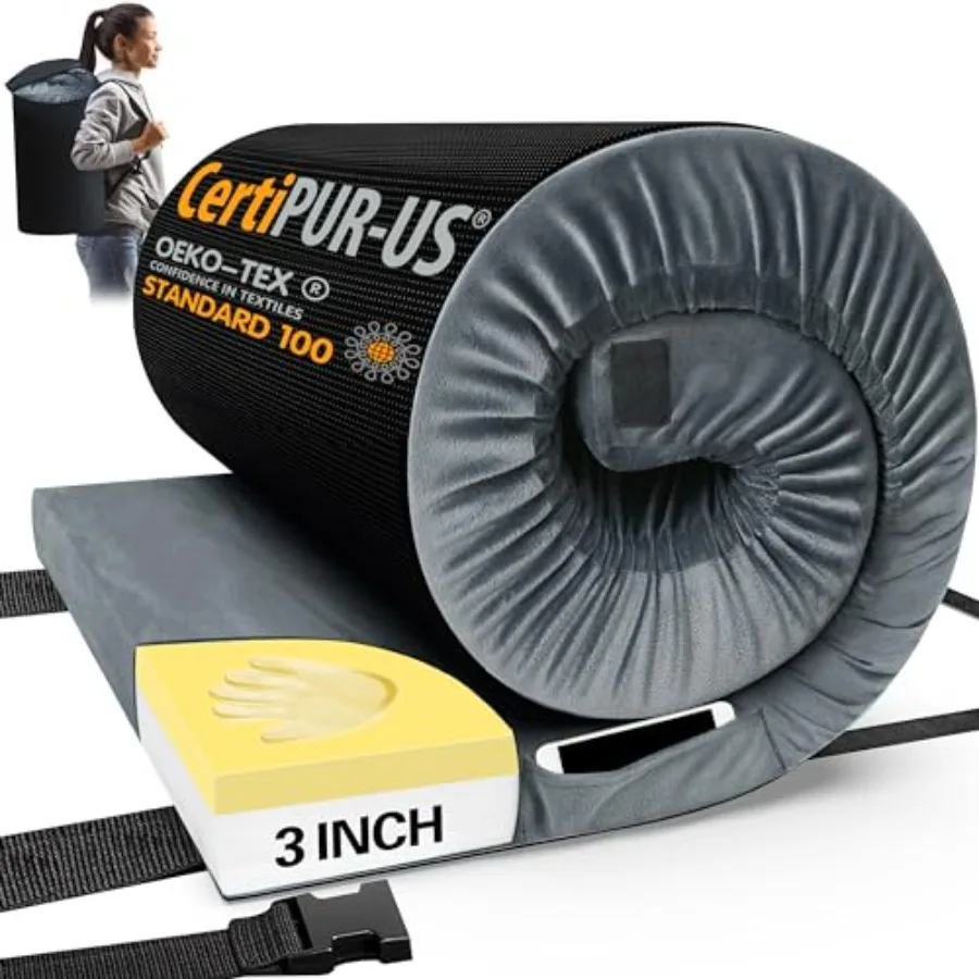 

Надувной матрас CYMULA из пены с эффектом памяти, сертифицированный CertiPUR-US, портативный складной матрас для взрослых, туристический коврик для сна.