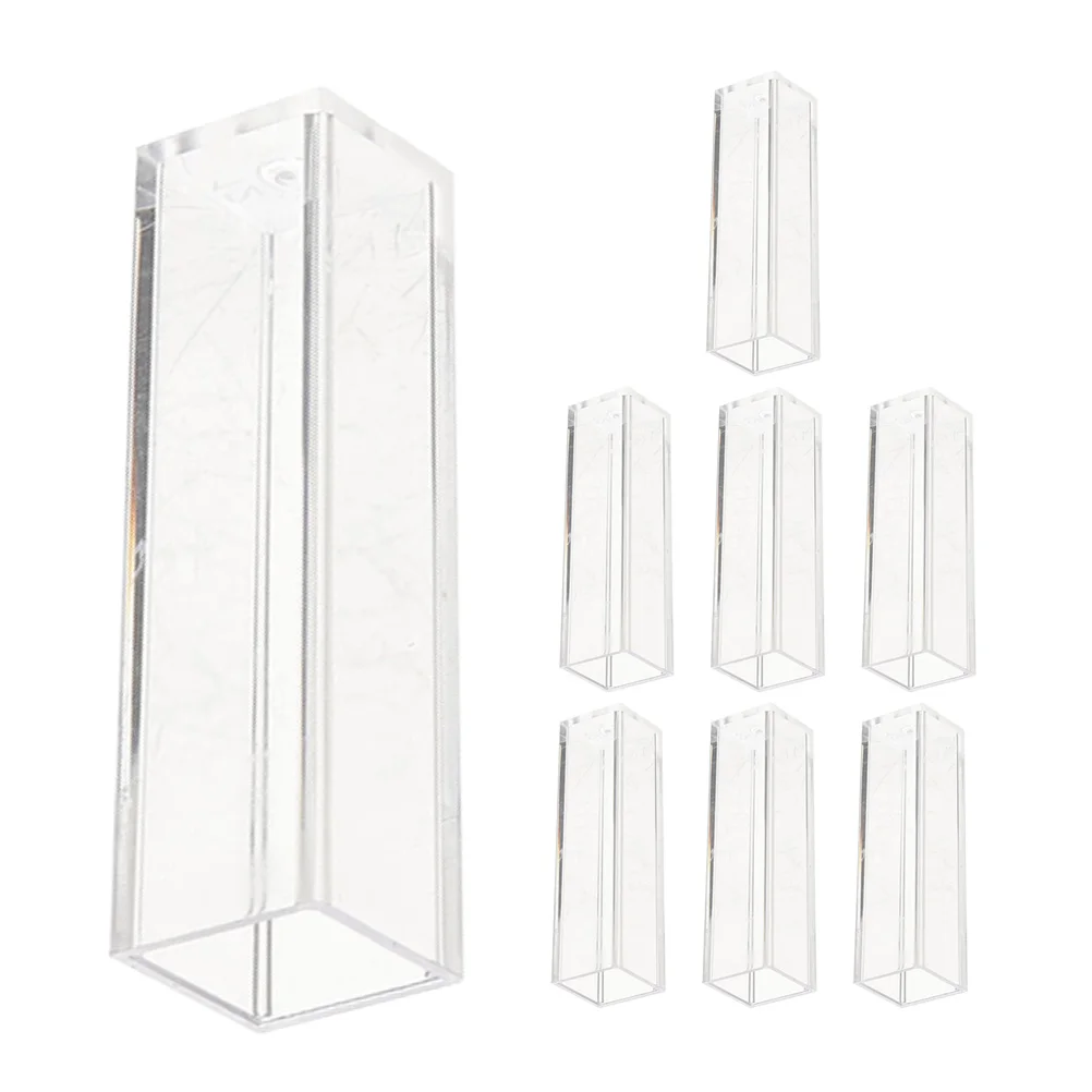 

8 Pcs Plastic Cuvette Transparent Cuvettes for Experiment Laboratory Standard Type Small Clear
