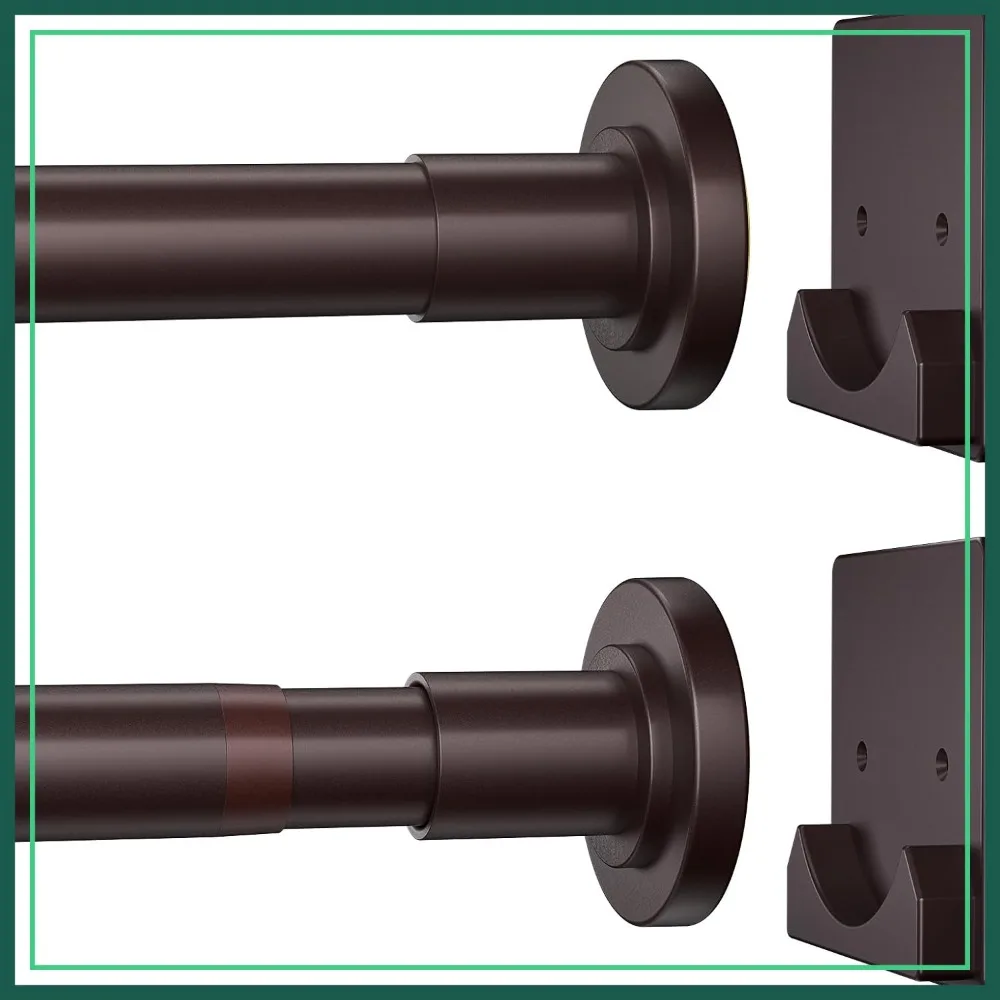 

Matte Bronze Stainless Steel Tension Shower Curtain Rod, 1 Inch, Adjustable 32-80 Inches, Anti-Slip, No Drilling, 1 Pack