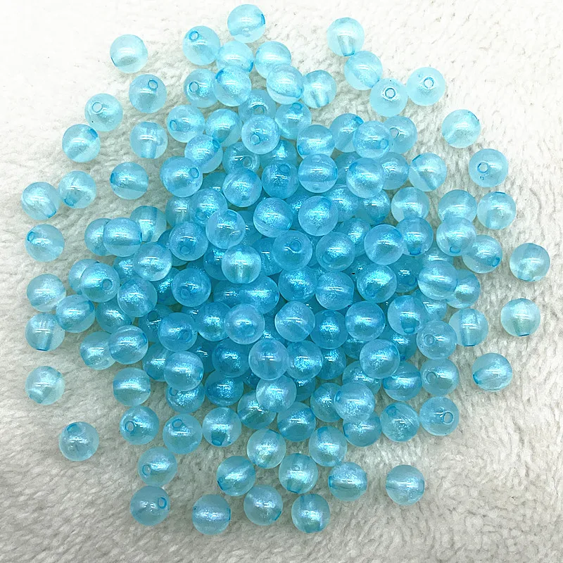 8mm 10mm 12mm  Transparency Golden Powder Series Round Acrylic Loose Spacer Beads for Jewelry Makeing Diy Bracelets Accessories