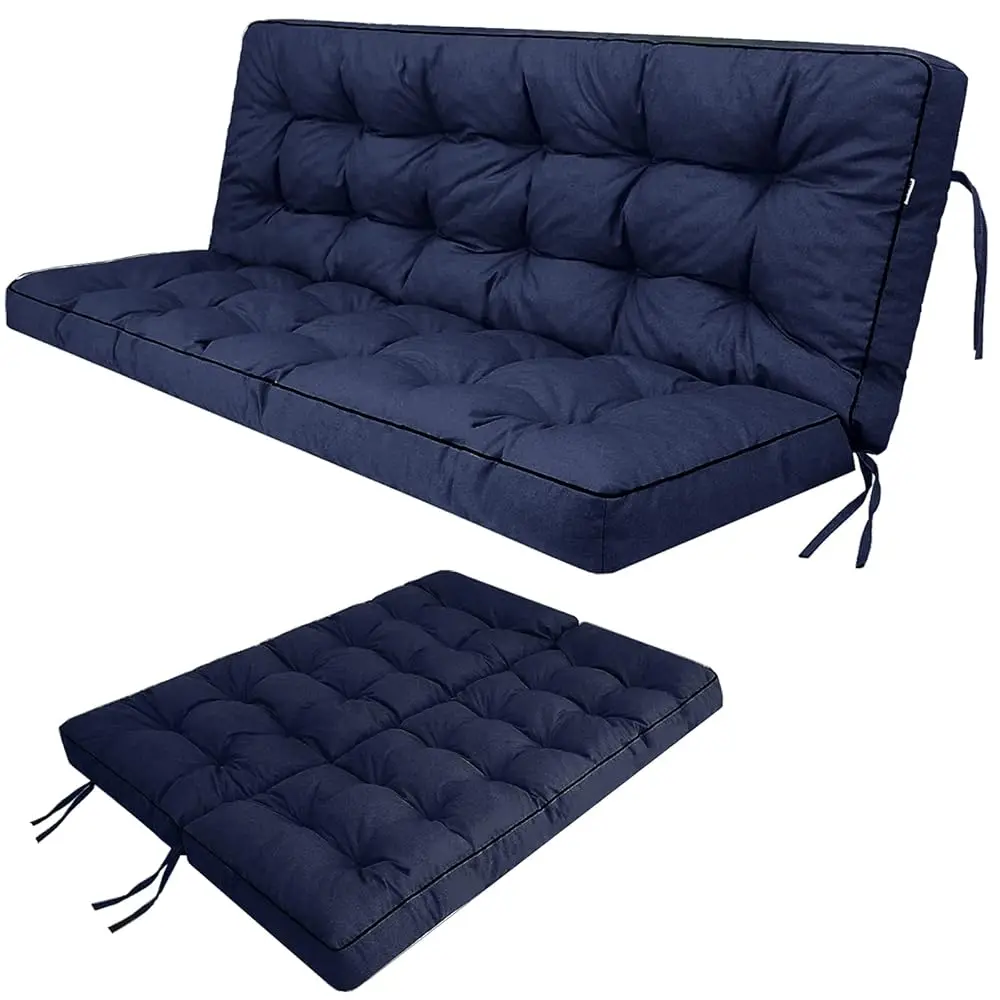 

Swing Replacement Seat Cushions, 2-3 Seater Bench Cushions For Outdoor Furnitur With Backrest, Garden Recliner Seat Cushions
