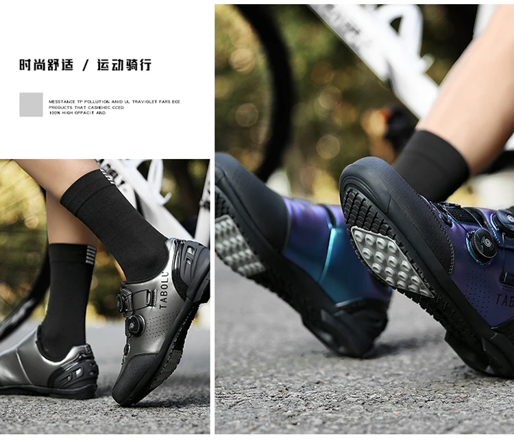 Radsportschuhe MTB Rennradschuhe für Herren und Damen Renn- und Wetterschuhe mit Selbstverriegelung SPD Rutschfeste Flats MTB oder Rennrad-Sneaker – Detail 11