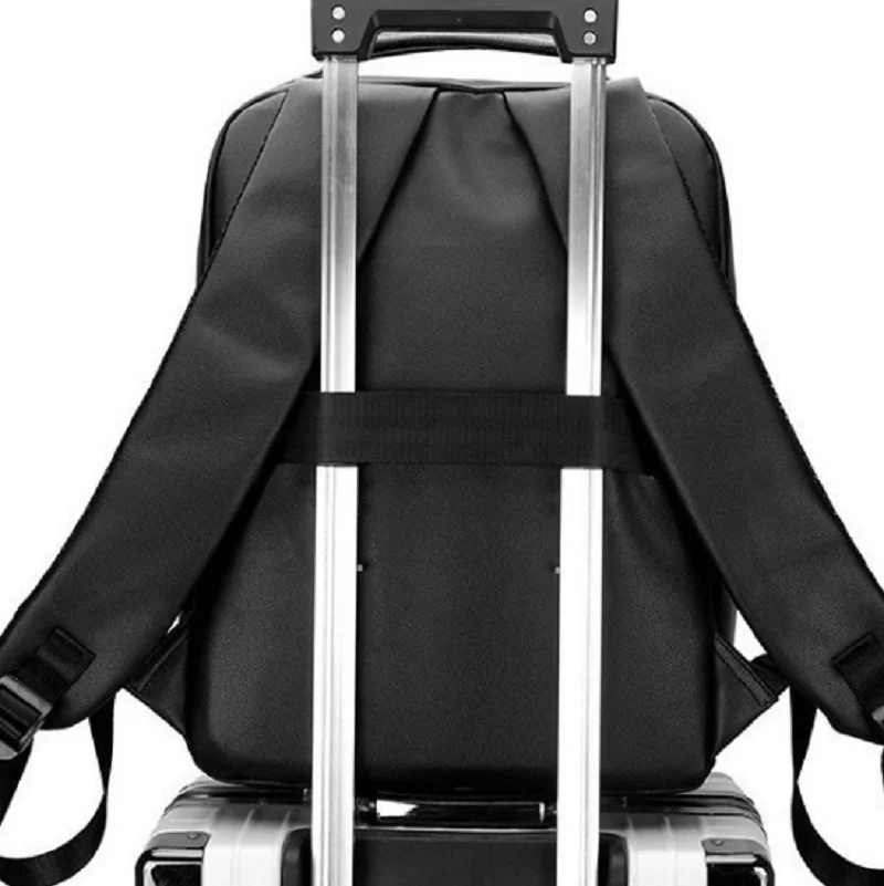 2026 Korean New Men's Fashion Soft Leather Business Backpacks High Capacity Notebook School Bag Travel Backpack Shoulder Bags