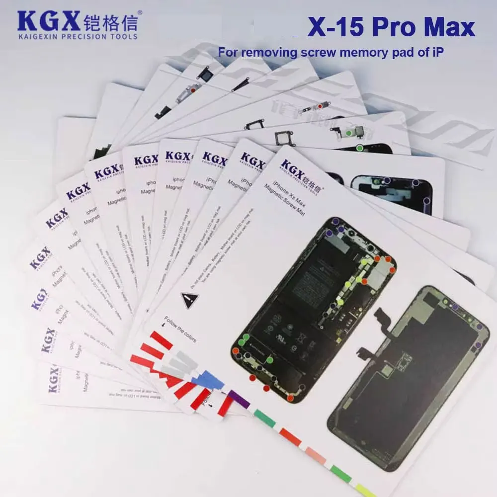 KGX Screw Storage Magnetic Pad Screw Memory Mat For iP X-15 ProMax Storage Screw Memory Positioning Maintenance Work Pad
