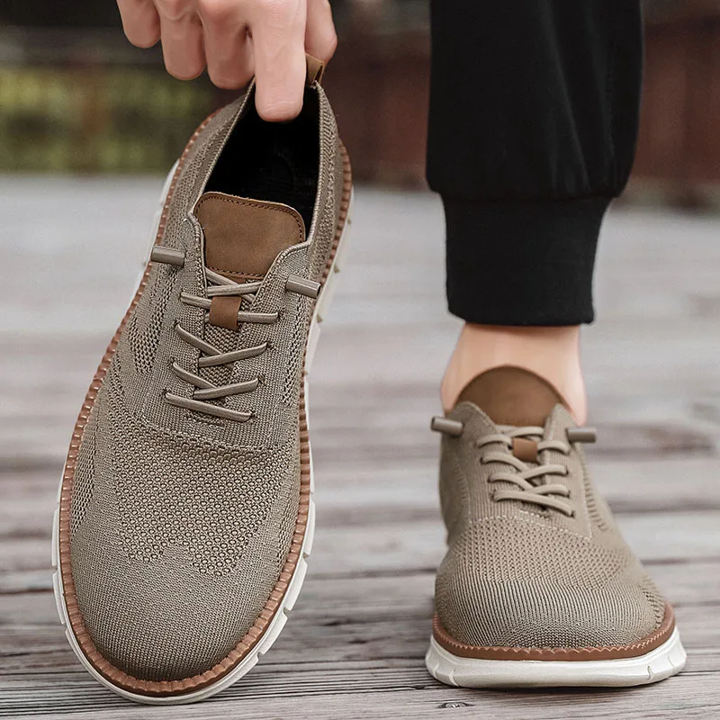 YRZL Men Casual Sports Shoes Anti Slip Wear-Resistant Breathable Cushioning Color Blocking Design Versatile Casual Sports Shoes image 3