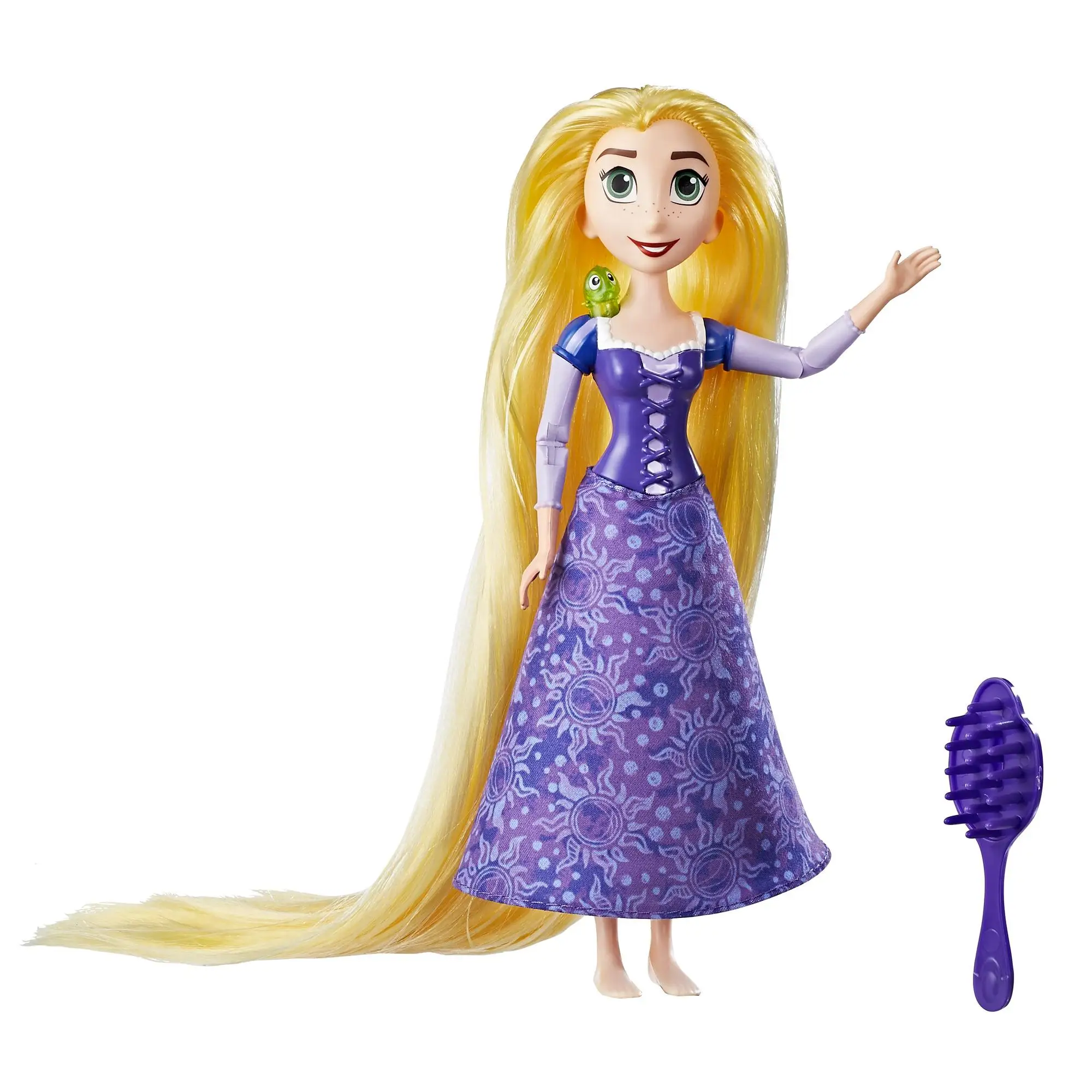 Disney Tangled The Series Musical Lights Rapunzel Singing and Glowing Birthday Gift Long Dress Blonde Girl Exquisite Doll Toys